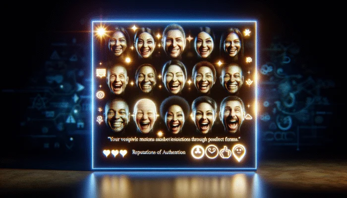 Utilising Customer Testimonials for Local Trust: A vibrant digital display showcasing customer testimonials alongside the smiling faces of satisfied clients, enhancing the brand's reputation.