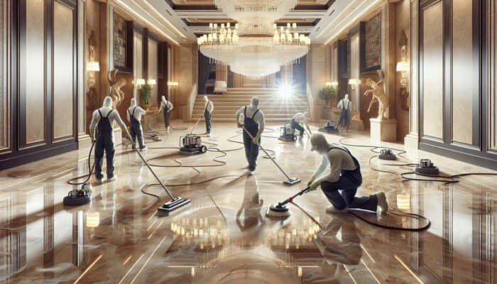 Travertine Floor Cleaning Enhances Shine in Sutton